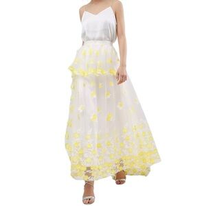 ASOS Embroidered Tulle Maxi Skirt Set
